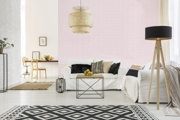 Blush Geometric Blooms Wallpaper - Image 4