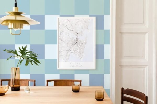 Azure Geometric Wallpaper