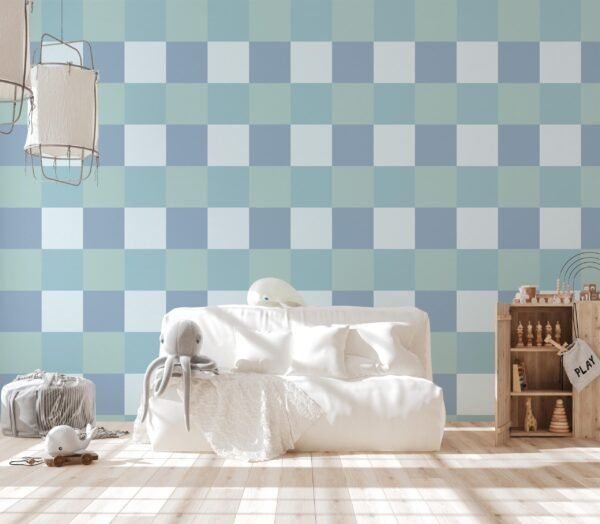 Azure Geometric Wallpaper - Image 2