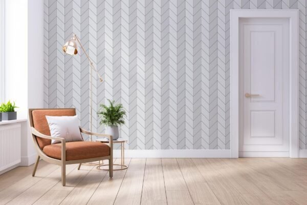 Bison Beige Herringbone Wallpaper