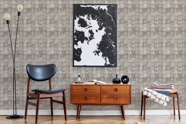 Earthy Stone Tile Wallpaper - Image 2