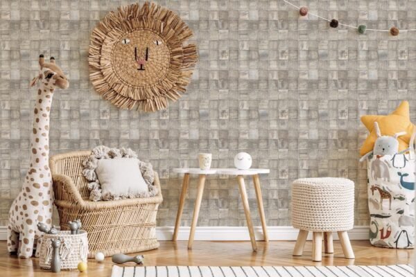 Earthy Stone Tile Wallpaper - Image 3