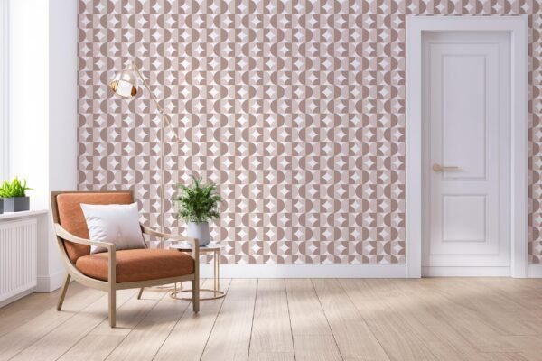 Brown Vintage Geometric Wallpaper
